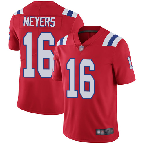 New England Patriots Football #16 Vapor Limited Red Men Jakobi Meyers Alternate NFL Jersey->youth nfl jersey->Youth Jersey